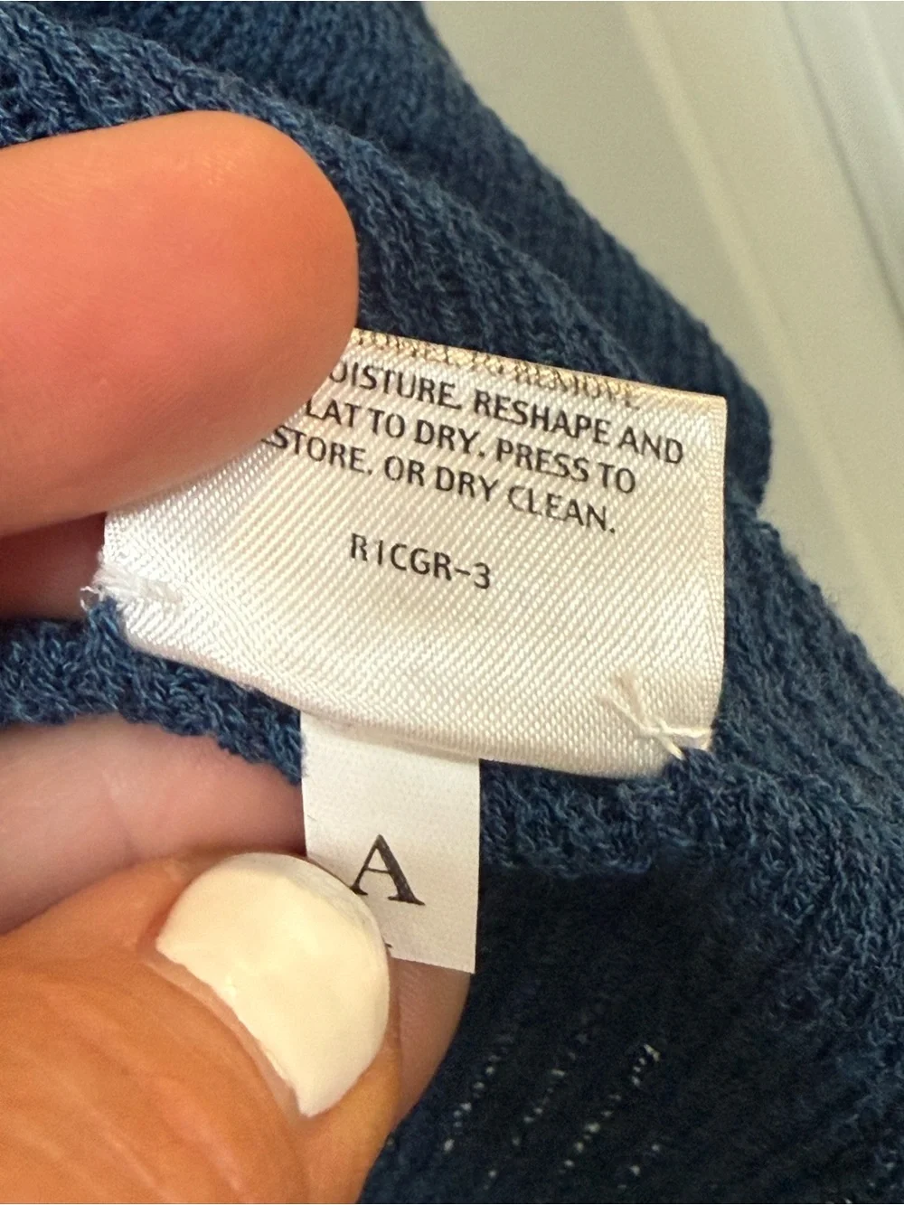 Eileen Fisher Blue Ribbed Open-Front Cardigan 100% wool sweater XS minimal
